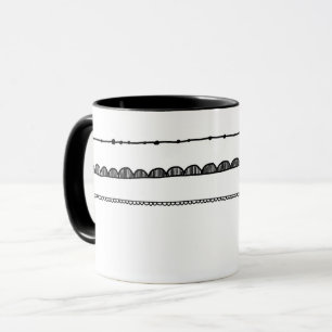 Schwarzweiss-hübsches Muster der Muster-Tasse   Tasse