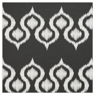 Schwarzweiss-Ikat Stammes- Muster Stoff