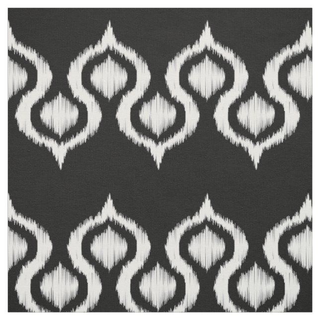 Schwarzweiss-Ikat Stammes- Muster Stoff (Muster)