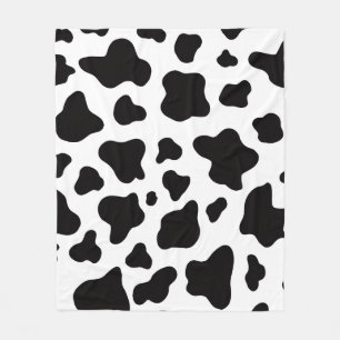 Schwarzweiß-Imitat Cowhide Fleecedecke