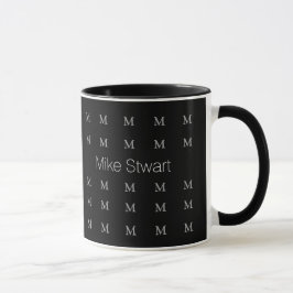 Schwarzweiß-individuelle Name / personalisiert Tasse