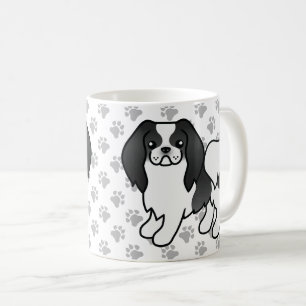 Schwarzweiß-Japanisch-Karikaturenkartoon Kaffeetasse