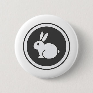 Schwarzweiss-Kaninchen Button