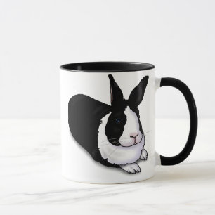 Schwarzweiss-Kaninchen Tasse