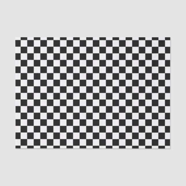 Schwarzweiss-Karomuster Seidenpapier (Vorderseite)