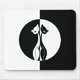 Schwarzweiss-Katzen Mousepad