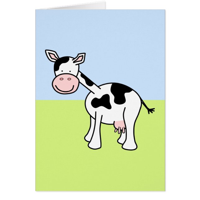 Schwarzweiss-Kuh-Karikatur (Vorne)