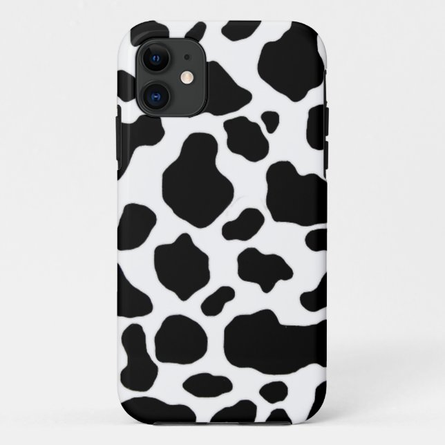 Schwarzweiss-Kuhdruckmuster Case-Mate iPhone Hülle (Rückseite)