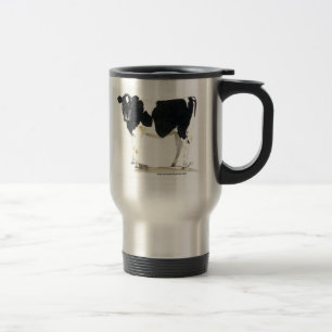 Schwarzweiss-Kuhreise-Tasse Reisebecher