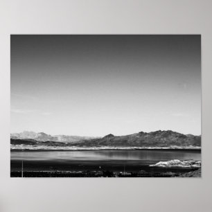 Schwarzweiß Lake Mead Poster