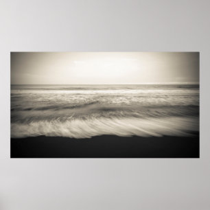 Schwarzweiß-Landschaft, Hawaii Poster
