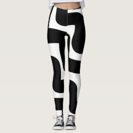 Schwarzweiß Leggings