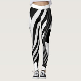 Schwarzweiß Leggings