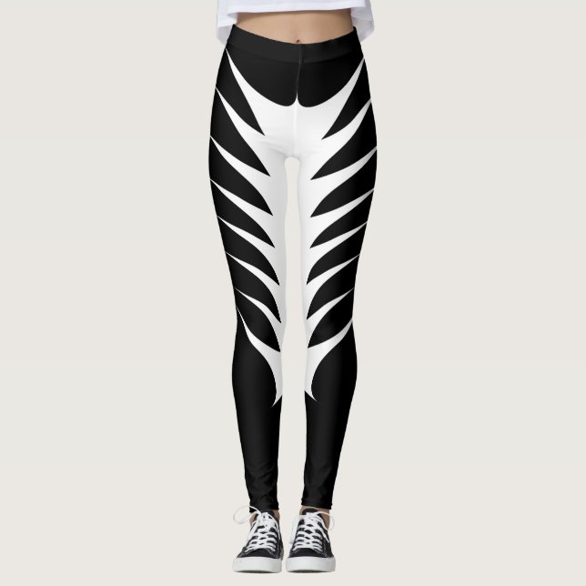 Schwarzweiss-Leggings Leggings (Vorderseite)