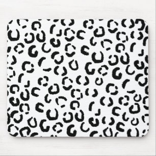 Schwarzweiss-Leopard-Druck-Muster Mousepad
