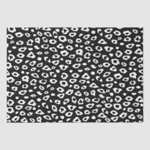 Schwarzweiss-Leopard-Druck Seidenpapier