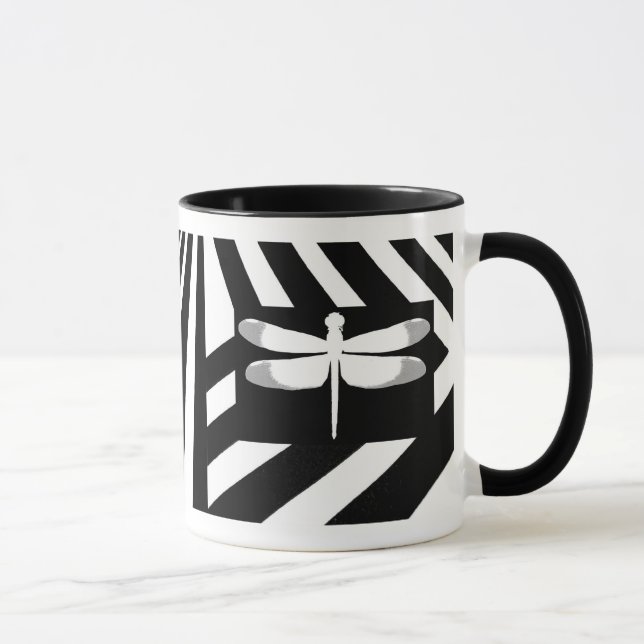 Schwarzweiss-Libelle Tasse (Rechts)