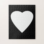 Schwarzweiss-Liebe-Herz-Entwurf<br><div class="desc">Ein weißes Herz auf einem schwarzen Hintergrund.</div>
