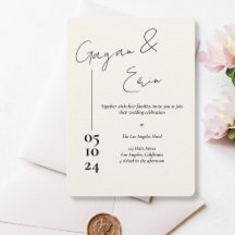Schwarzweiß-Liebe-Letter-Hochzeitseinladungen