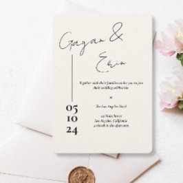 Schwarzweiß-Liebe-Letter-Hochzeitseinladungen Einladung