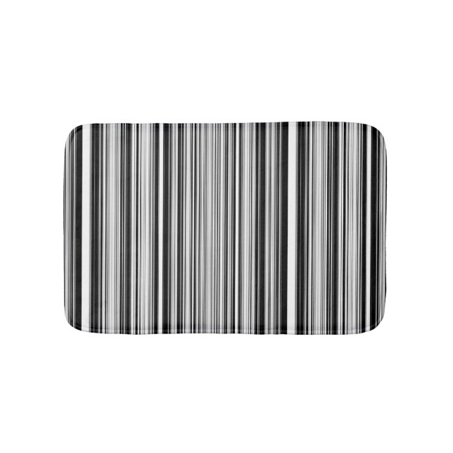 Schwarzweiss-Linien Badematte (Vorderseite)