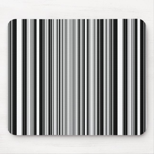 Schwarzweiss-Linien Mousepad (Vorne)
