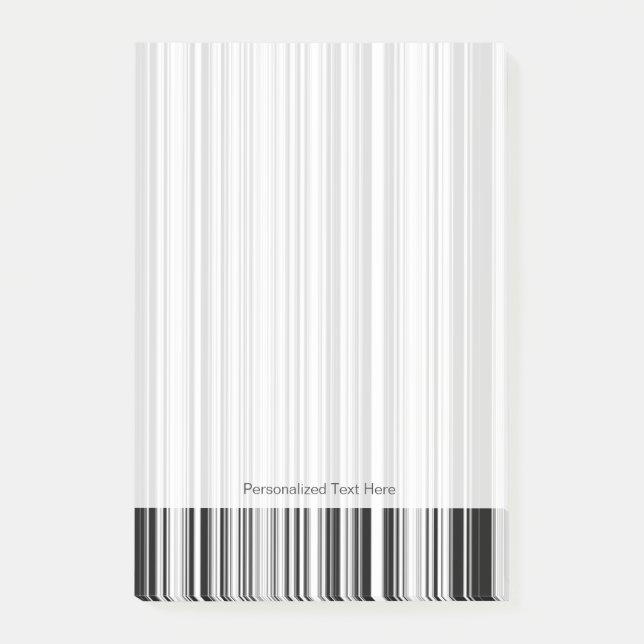 Schwarzweiss-Linien Post-it Klebezettel (Vorderseite)