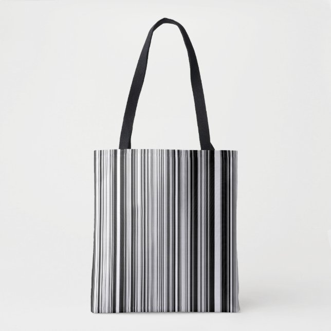 Schwarzweiss-Linien Tasche (Vorderseite)