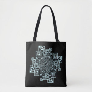 Schwarzweiß-Liniendesign Tasche