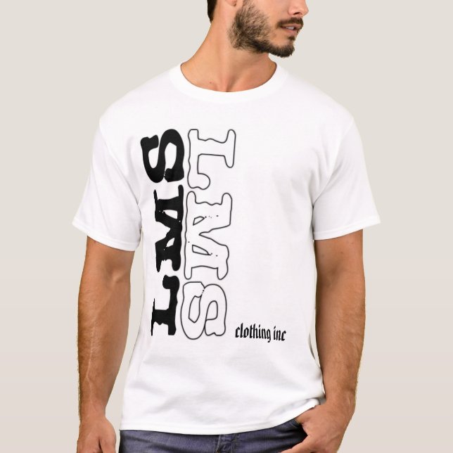 Schwarzweiss-lms Vertikale, Kleidung Inc. T-Shirt (Vorderseite)