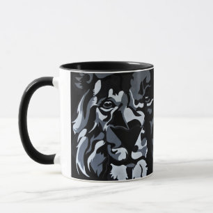 Schwarzweiss-Löwe Tasse