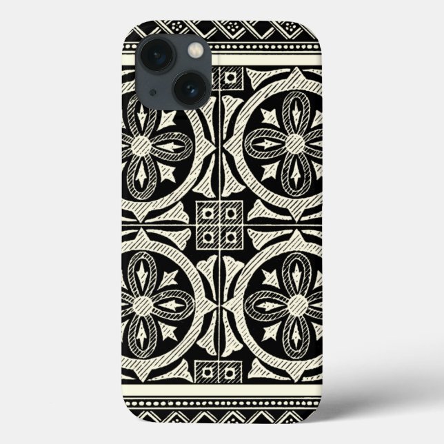 Schwarzweiss-Mandala-Motiv durch Visions-Studio Case-Mate iPhone Hülle (Rückseite)