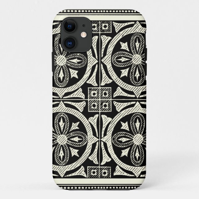 Schwarzweiss-Mandala-Motiv durch Visions-Studio Case-Mate iPhone Hülle (Rückseite)