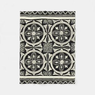 Schwarzweiss-Mandala-Motiv durch Visions-Studio Fleecedecke