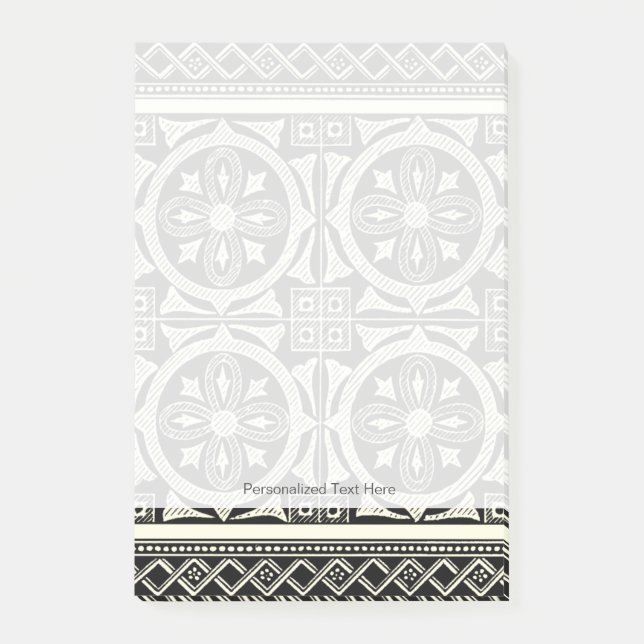 Schwarzweiss-Mandala-Motiv durch Visions-Studio Post-it Klebezettel (Vorderseite)