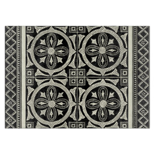 Schwarzweiss-Mandala-Motiv durch Visions-Studio Schneidebrett