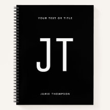 Schwarzweiß-Minimalistisch Einfache moderne Monogr