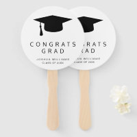 Schwarzweiß-Minimalistisch-Mortarboard-Abschluss
