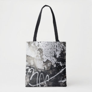 Schwarzweiß mit abstraktem Hintergrund Tasche