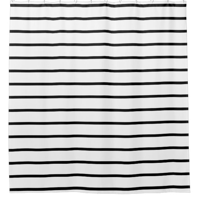 Schwarzweiss-Mode Stripes Duschvorhänge Duschvorhang (Vorderseite)