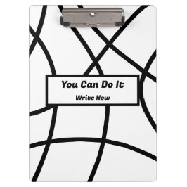 Schwarzweiß Moderner Minimalistischer Abstrakt Klemmbrett