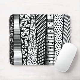 Schwarzweiß - modernes Muster Mousepad