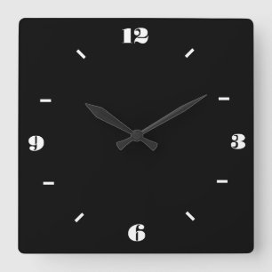 Schwarzweiss-- > modisches Wallclocks Quadratische Wanduhr