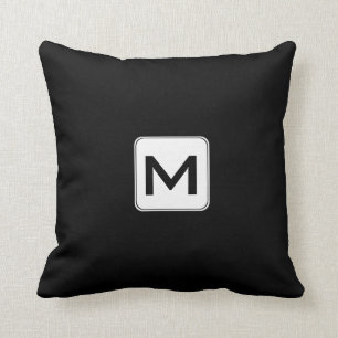 Schwarzweiß-Monogram M-Griffkissen Kissen