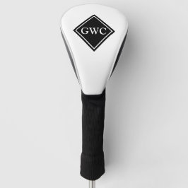 Schwarzweiß-Monogramm Golf Headcover