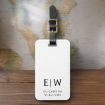 Schwarzweiß-Monogramm Minimalistisch Gepäckanhänger<br><div class="desc">Erleben Sie Ihre Reise mit unserem Classic Elegant Modern Minimalistischen Monogram Gepäcktag. Dieses liebevoll gestaltete Accessoire verbindet zeitlose Eleganz mit zeitgemäßem Minimalismus und sorgt dafür, dass sich Ihr Gepäck durch Eleganz hervorhebt. Dieses Gepäckanhänger ist mit Präzision und Liebe zum Detail gestaltet und ist mehr als nur ein praktisches Objekt; es...</div>