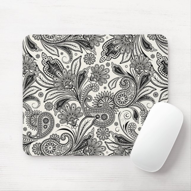 Schwarzweiß Mousepad (Mit Mouse)