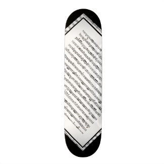 Schwarzweiss-Musik-Muster-kundengerechte Plattform Skateboard