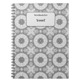 Schwarzweiß-Muster - angepasstes Notebook Notizblock