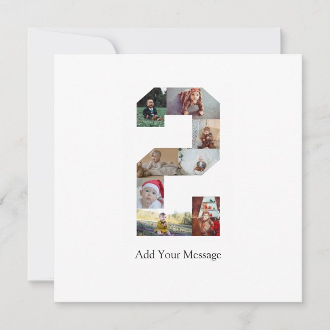 Schwarzweiß-Nummer 2 FotoCollage Ankündigung (Vorderseite)